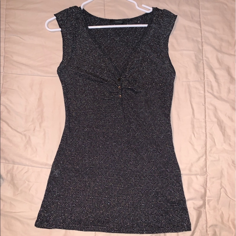 Express Shiny Sleeveless Top